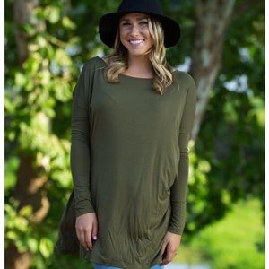 Piko- Dark Green blouse. Size medium